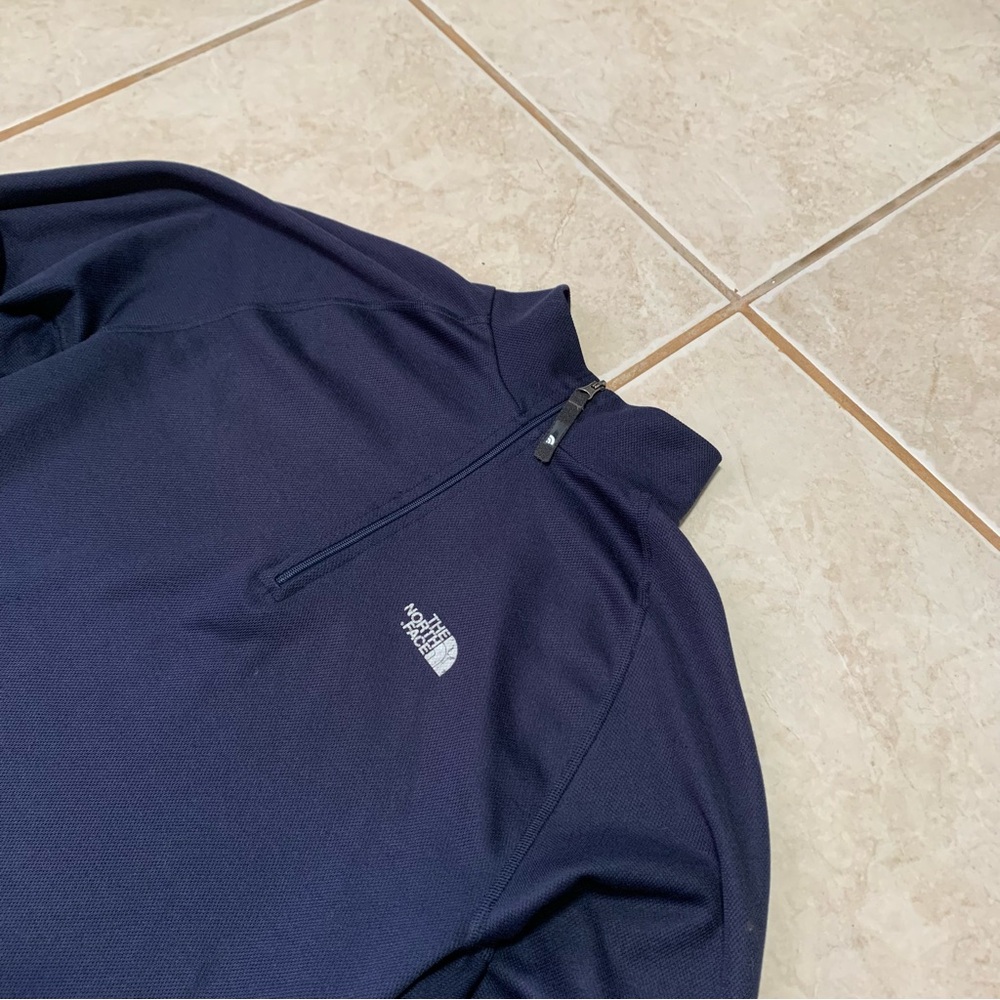 The North Face Quarter Zip Long Sleeve Pullover Navy Blue Flight Series Size S
